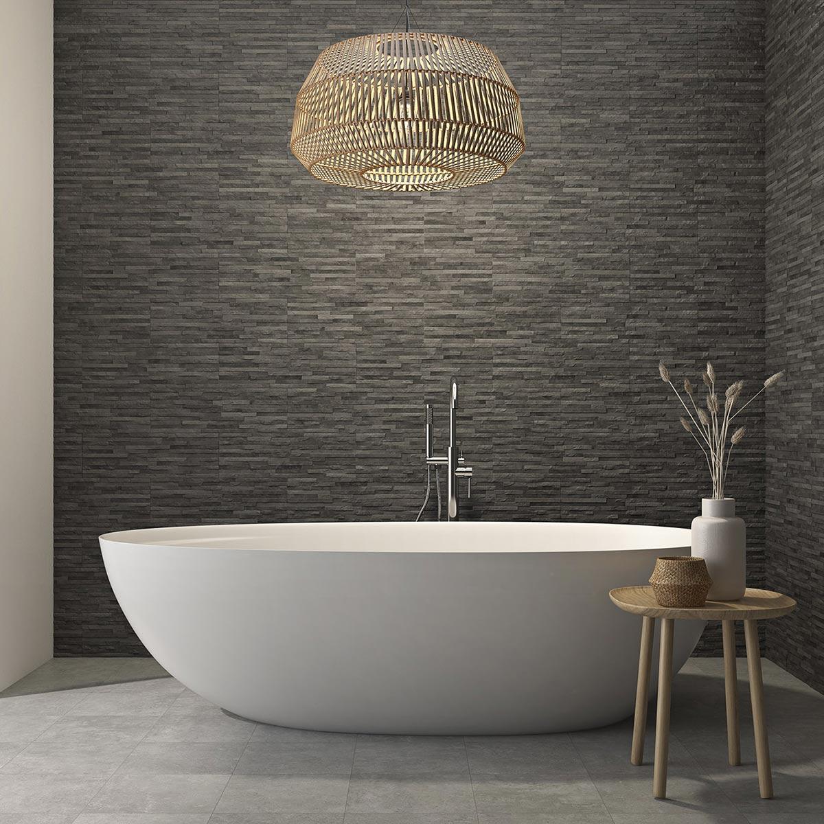Porcelanato Aspen Negro Mate - 17X52 cm - 0.89 m2