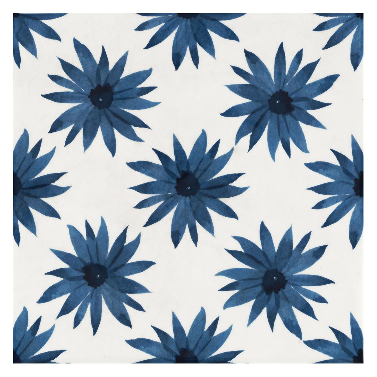 Mayólica Patch Blanco/Azul Brillante - 20X20 cm - 1.48 m2