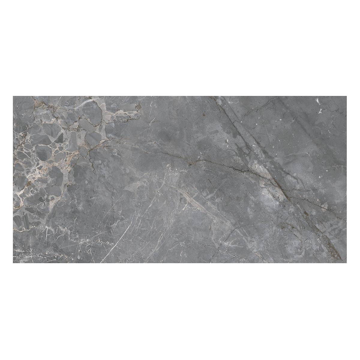 Porcelanato Fior Di Bosco Gris Oscuro Brillante - 60X120 cm - 1.44 m2