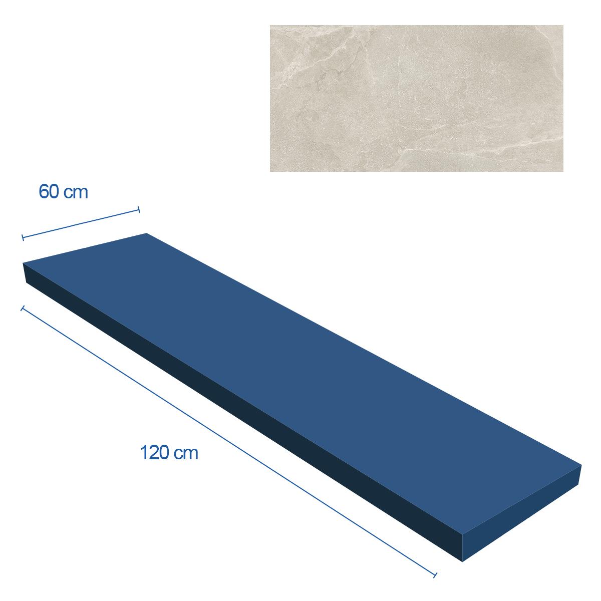 Porcelanato Eureka Beige Mate - 60X120 cm - 1.44 m2