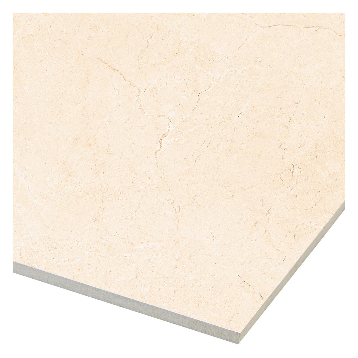 Porcelanato Marbled Beige Brillante - 60X60 cm - 1.44 m2