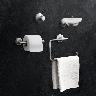 Set Accesorios Romantik Perchero + Jabonera + Toallero Argolla + Porta Rollo