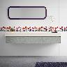 Listelo Tulipanes Blanco Brillante - 15X45 cm - 1 pza