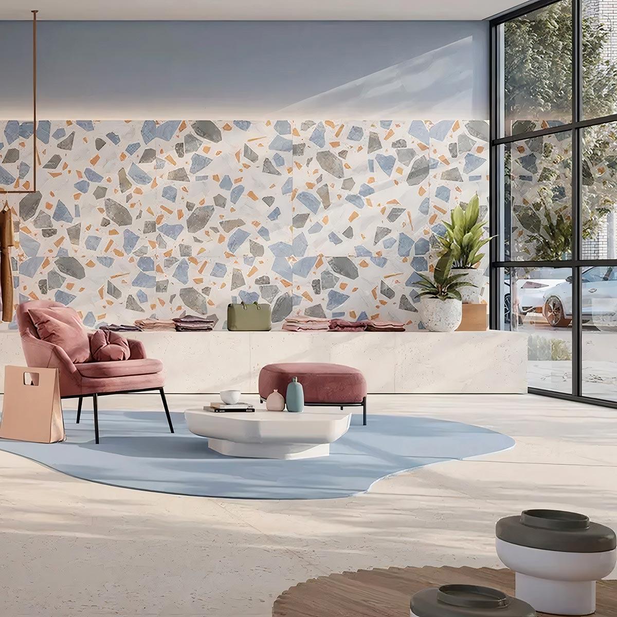 Porcelanato Ceusa Flakes Soft Bege Natural - 120X120 - 1.44 M2