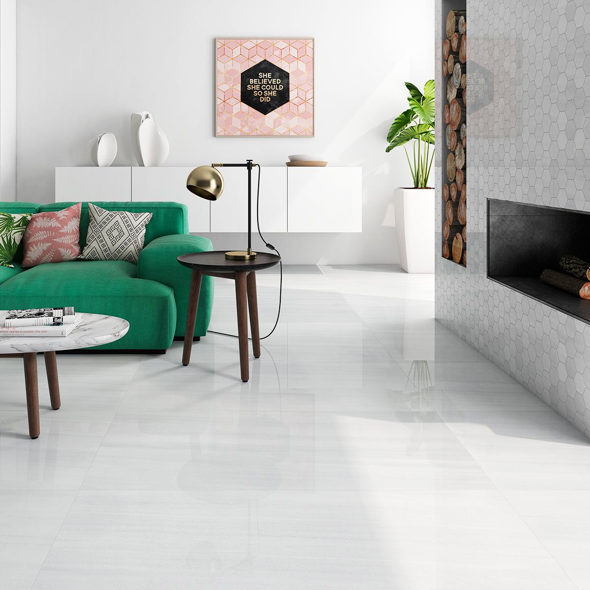 Porcelanato Macael Blanco Brillante - 60X120 cm - 1.44 m2