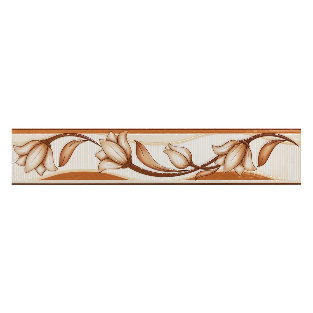 Listelo Marsella Beige Brillante - 7.7X40 cm - 1 pza