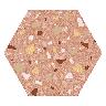 Porcelanato Confete Hexa Rosa Mix Natural - 17.4 x 17.4 cm - 1.96 m2