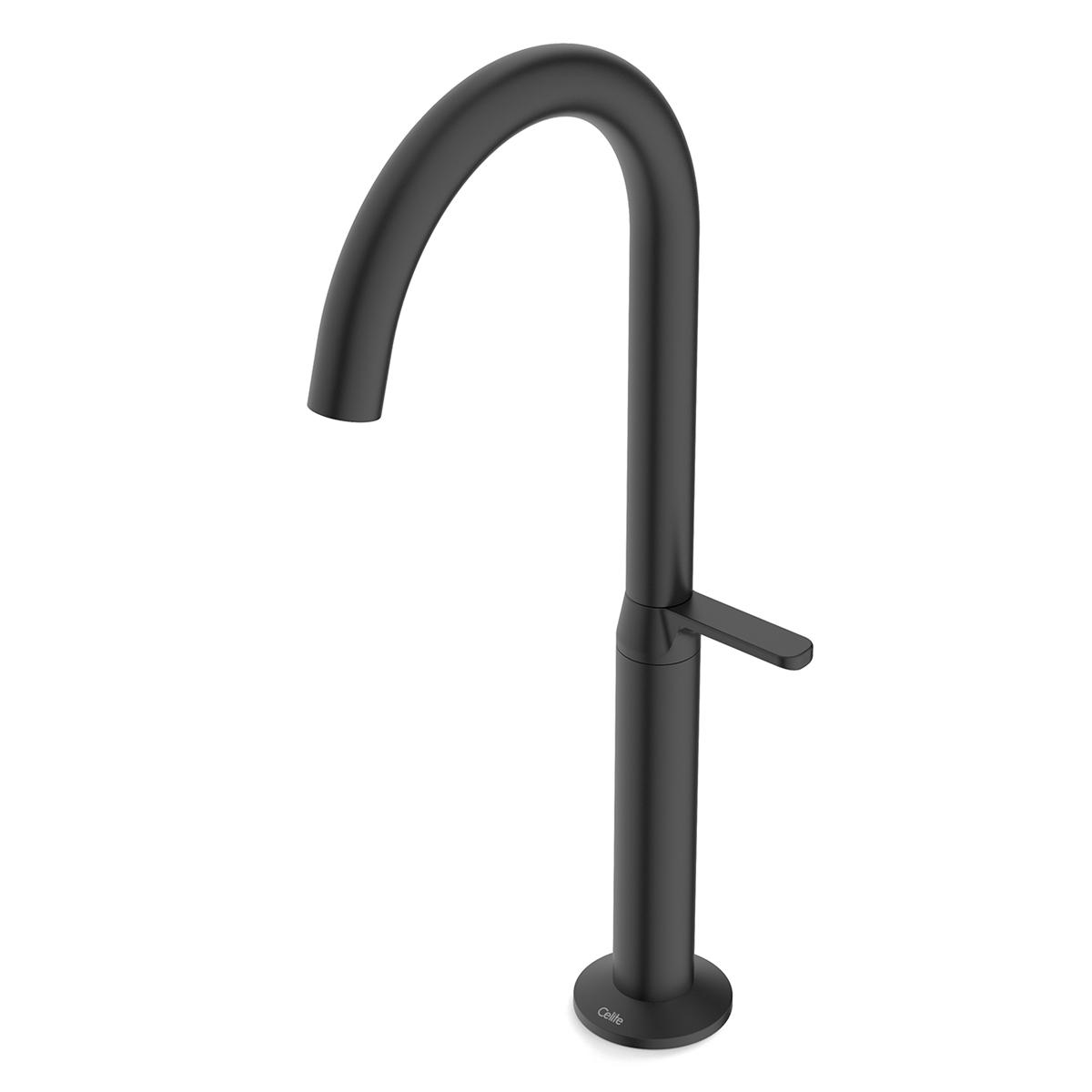 Llave Design Para Lavatorio Pico Alto - Negro