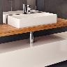 Monocomando Lift Para Lavatorio Pico Alto - Plateado