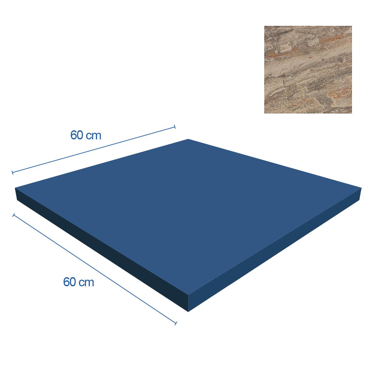 Porcelanato Petra Gris Pulido - 60X60 cm - 1.44 m2