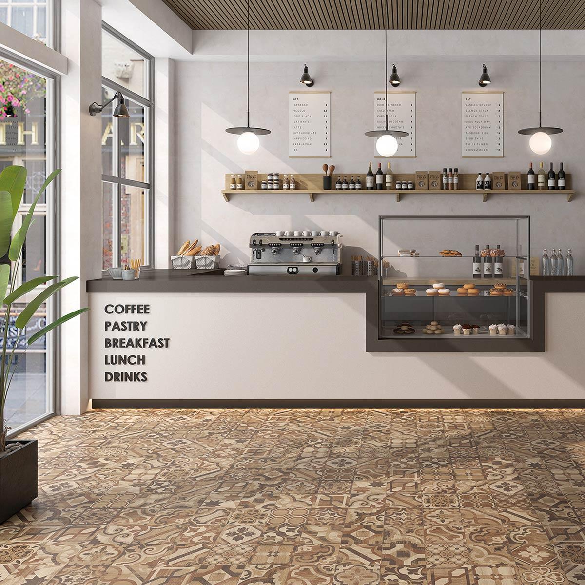 Porcelanato Hidraulicwood Moka Mate - 20x20 - 0.60 m2