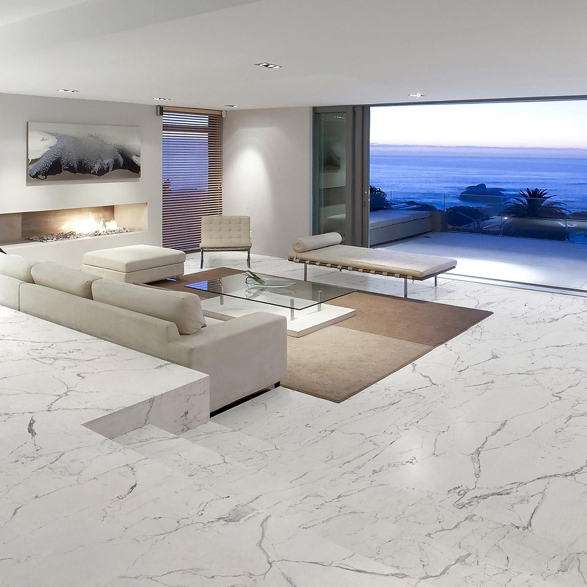 Porcelanato Venato Blanco Mate - 60X120 cm - 1.44 m2