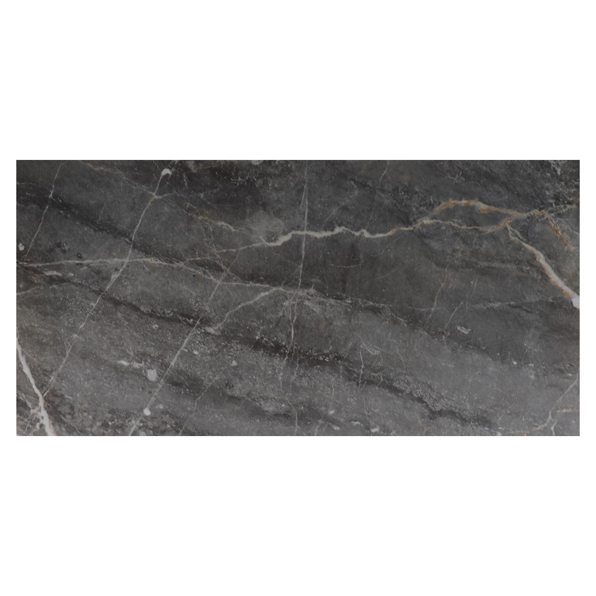 Porcelanato Marmol Gris Oscuro Pulido - 60X120 cm - 1.44 m2