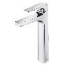Monocomando Lift Para Lavatorio Pico Alto - Plateado