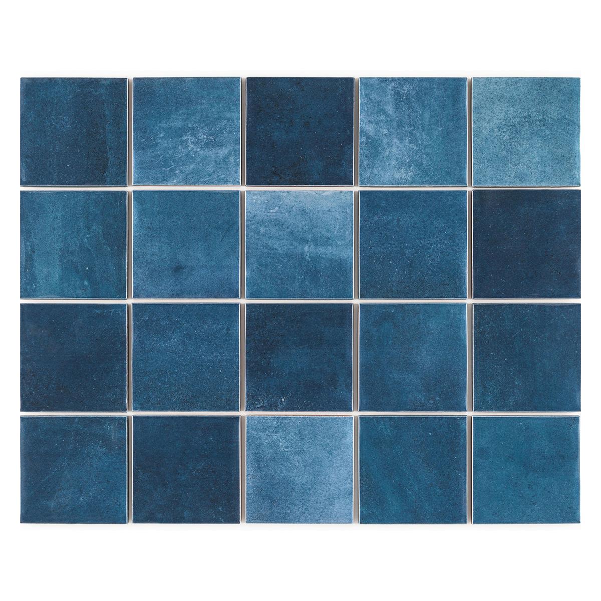 Gres Porcelánico Noronha Azul Brillante - 7.5X7.5 cm - 1.59 m2