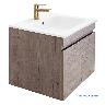 Mueble De Baño Origin Socina Marron Mate Susp Inc. Lavatorio + Espejo
