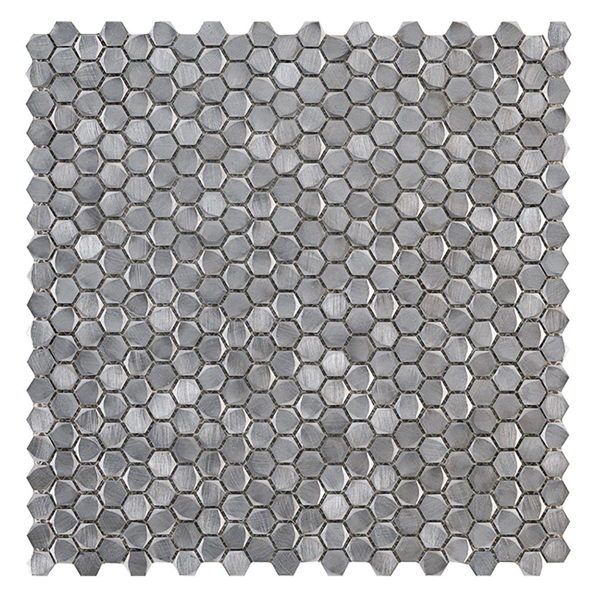 Mosaico Gravity Plateado Brillante - 31X31 cm - 1 pza