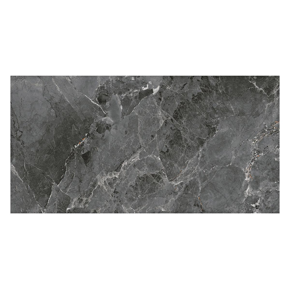Porcelanato Quartz Grafite Negro Brillante - 60X120 cm - 2.16 m2