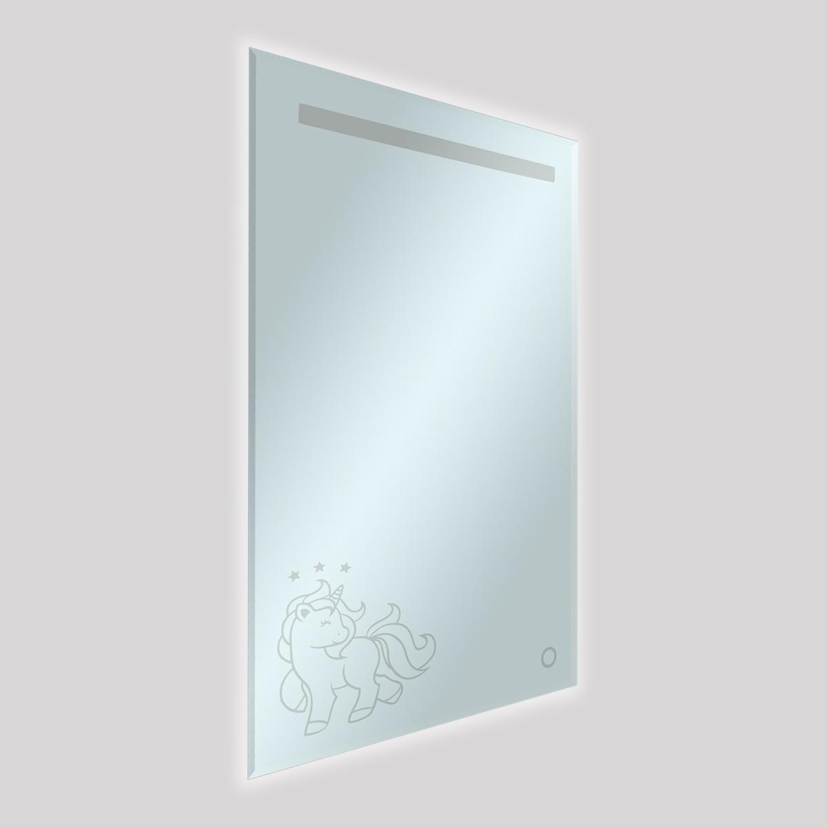 Espejo Unicornio Pulido Brillante Luz LED