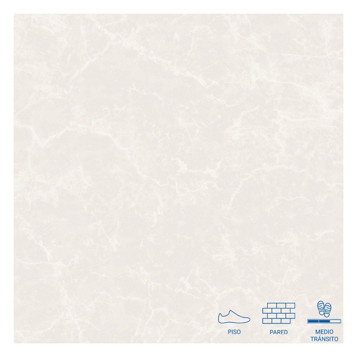 Piso Diamantina II Marmolizado Hueso - 60 x 60 cm - 1.80 m2
