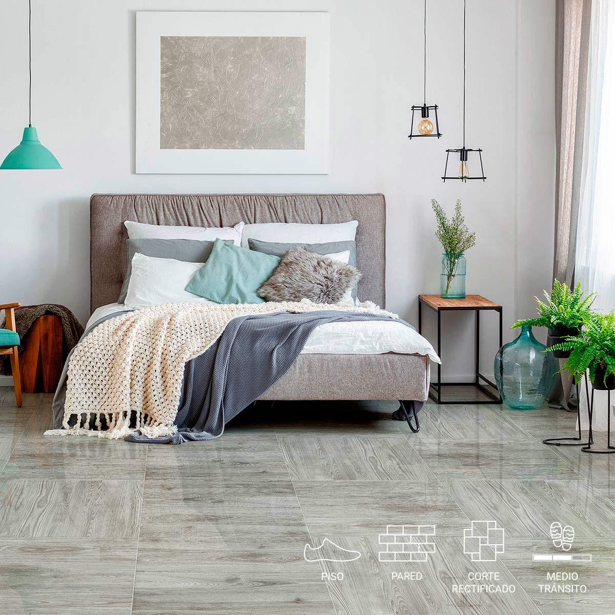 Gres Porcelánico Bagua Gris Brillante - 60X60 cm - 1.44 m2