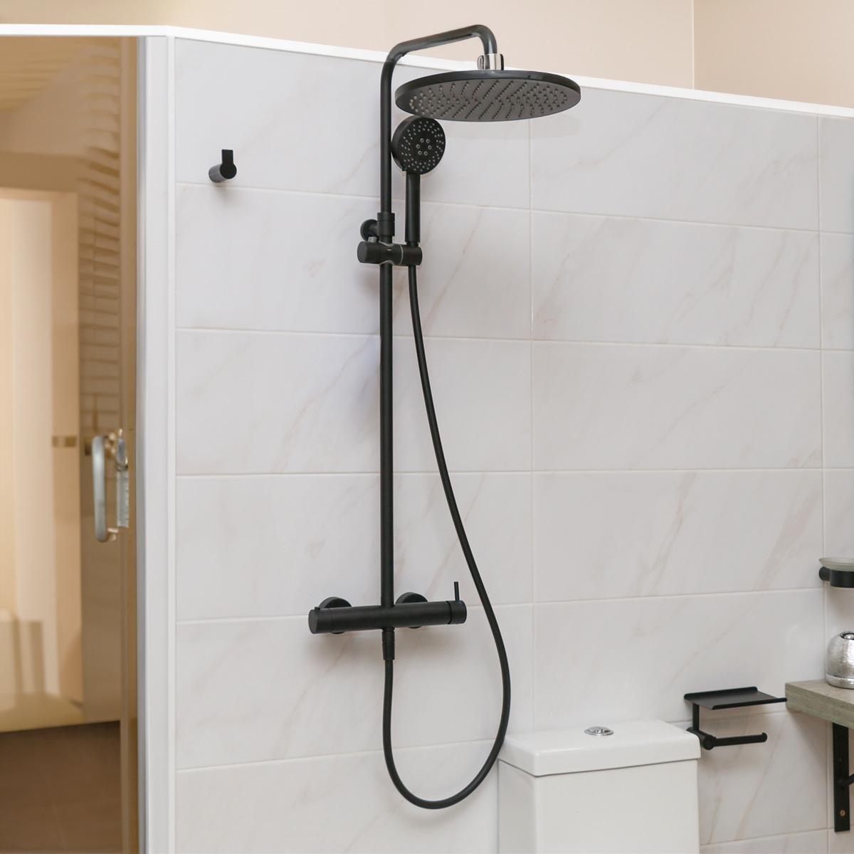 Perchero Martini Para Baño Mate - Negro