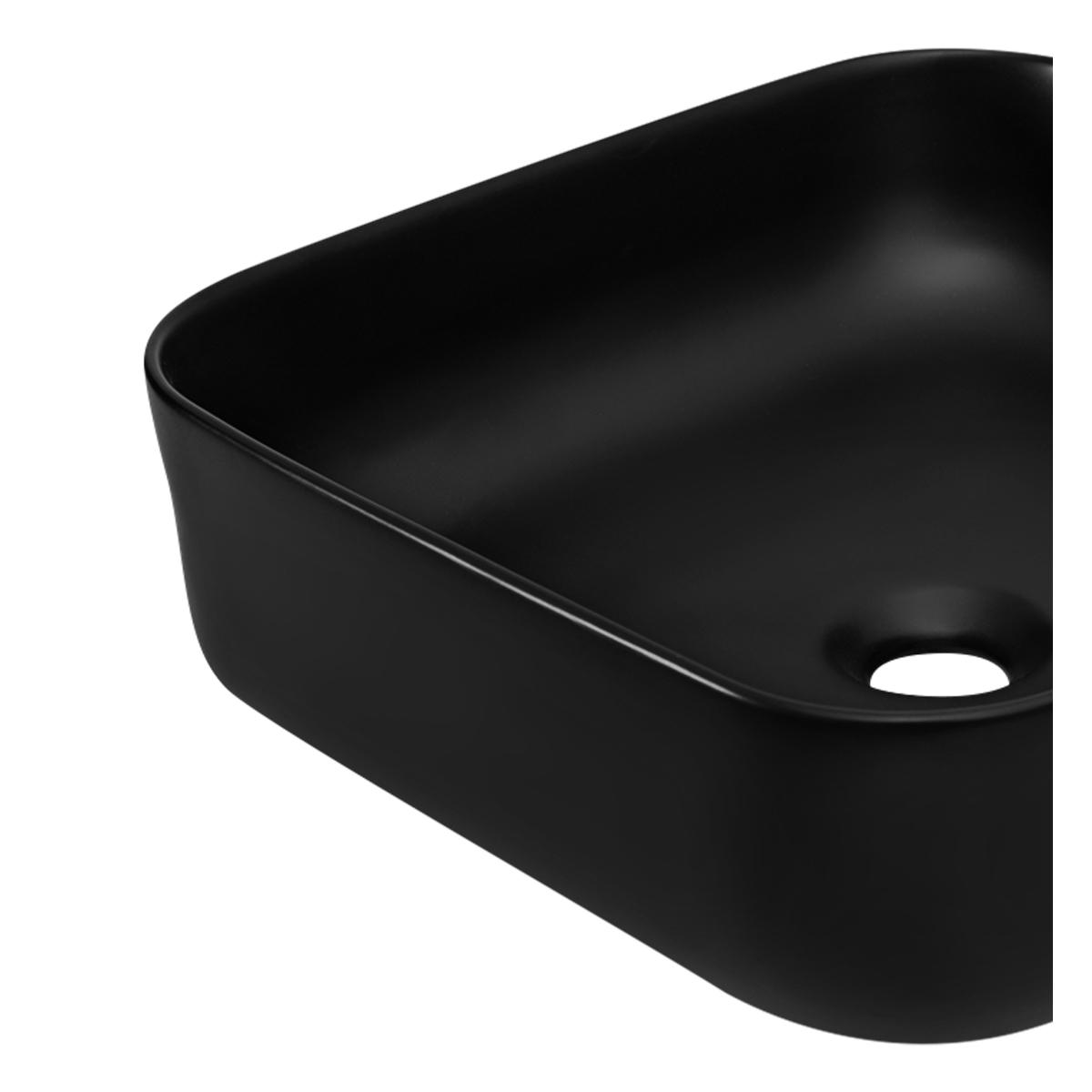 Bowl Lutxi Cuadrado Mate Para Sobreponer - Negro