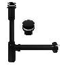 Trampa Minimalista Con Desagüe Push - Negro