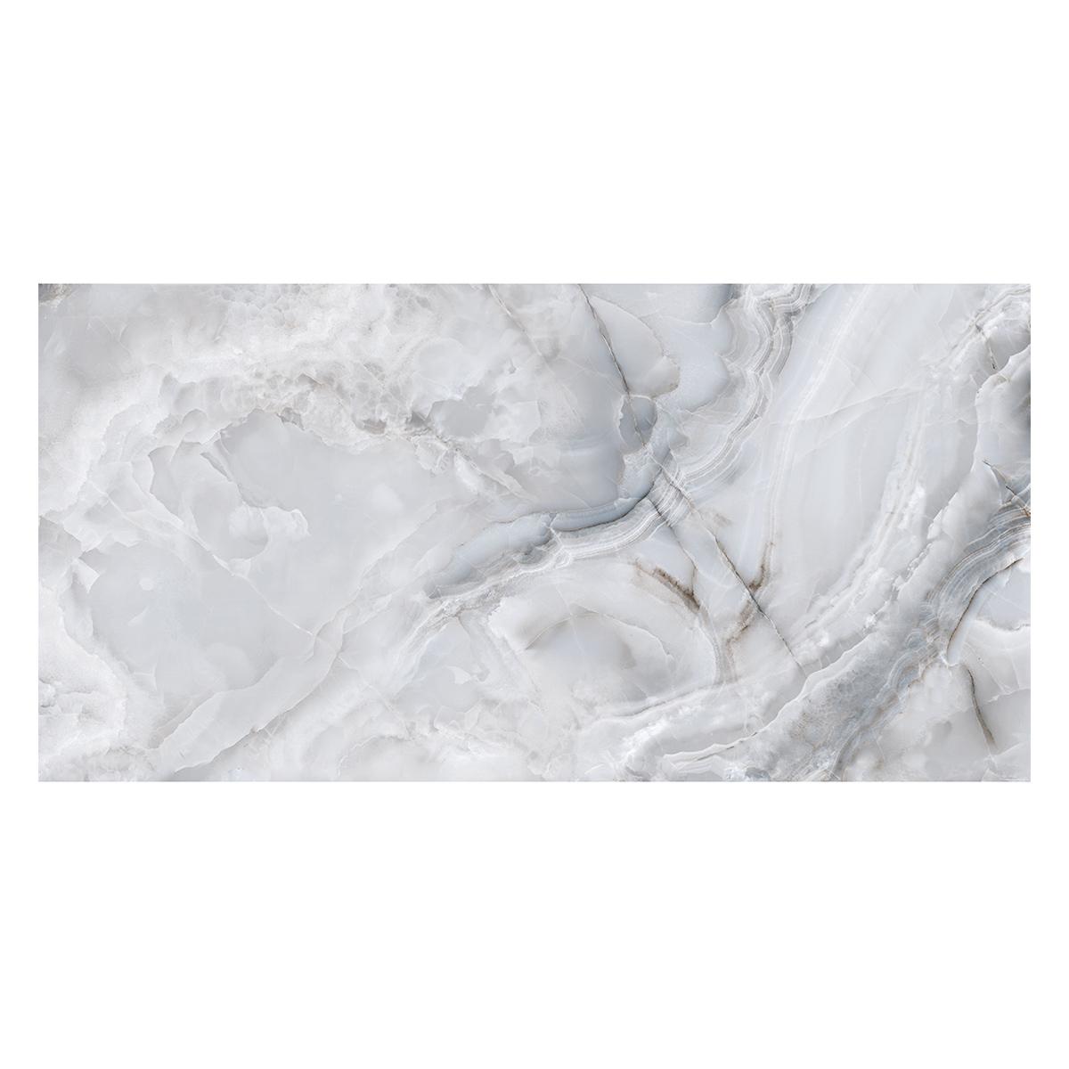 Porcelanato Quartz Calcedonia Gris Brillante - 60X120 cm - 2.16 m2