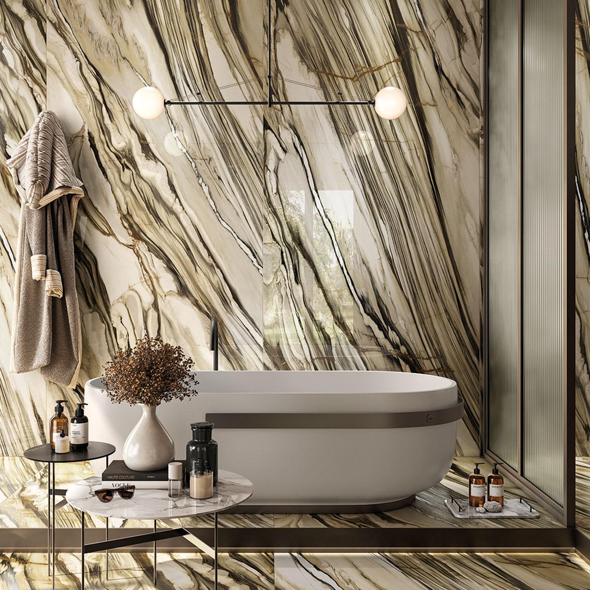 Porcelanato Calacatta Blanco Brillante - 60X120 cm - 2.88 m2
