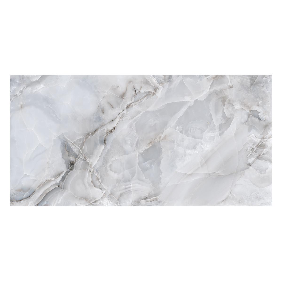 Porcelanato Quartz Calcedonia Gris Brillante - 60X120 cm - 2.16 m2