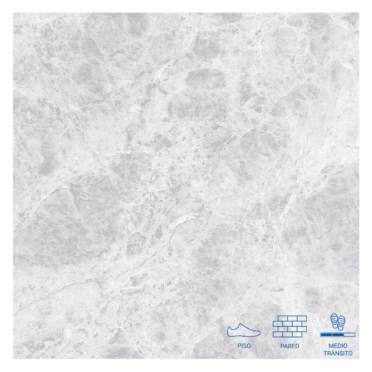 Piso Valentina Gris Brillante - 45X45 cm - 2.23 m2