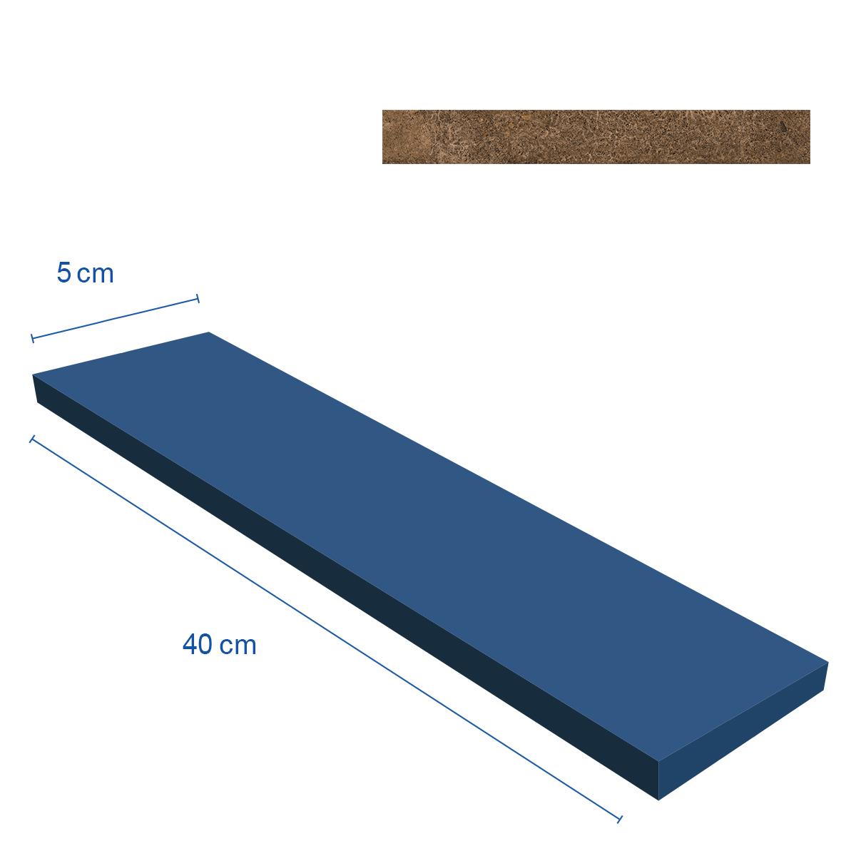 Porcelanato Sole Marrón Natural - 4.82X40 cm - 0.19 m2