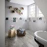 Porcelanato Riverside Blanco/Gris Mate - 15X60 cm - 1.26 m2