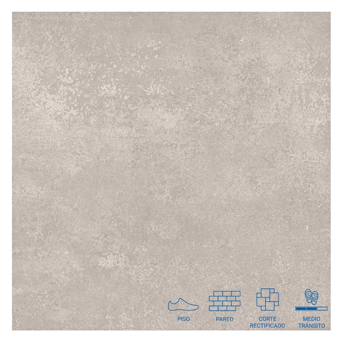 Porcelanato Teide Gris Brillante - 60X60 cm - 1.44 m2