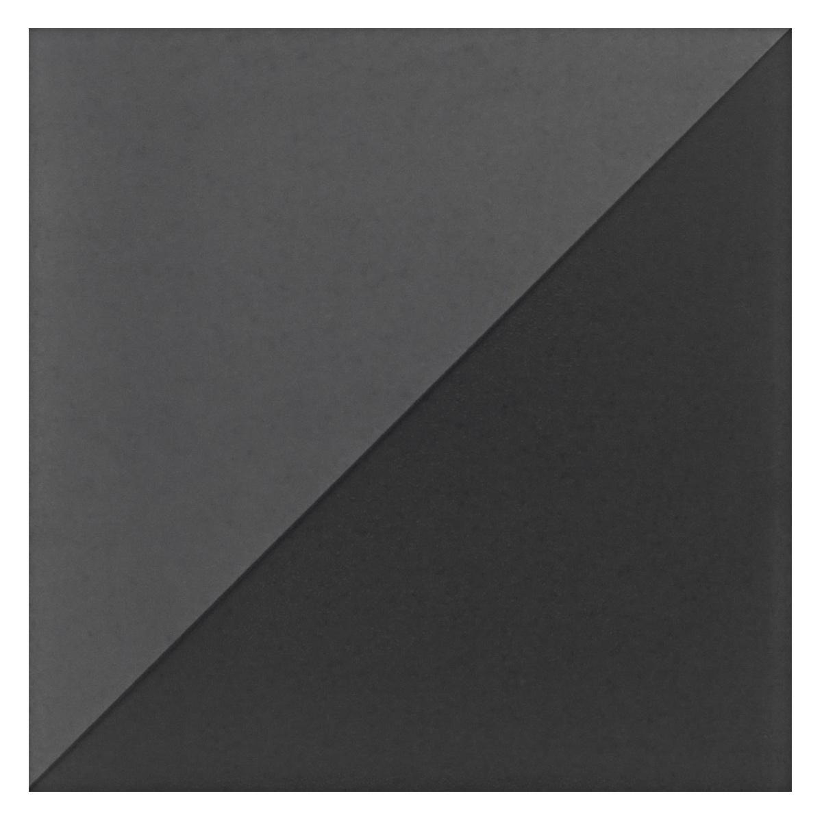 Mayólica Bauhaus Mix Dark Negro Rectificado - 14.5 x 14.5 cm