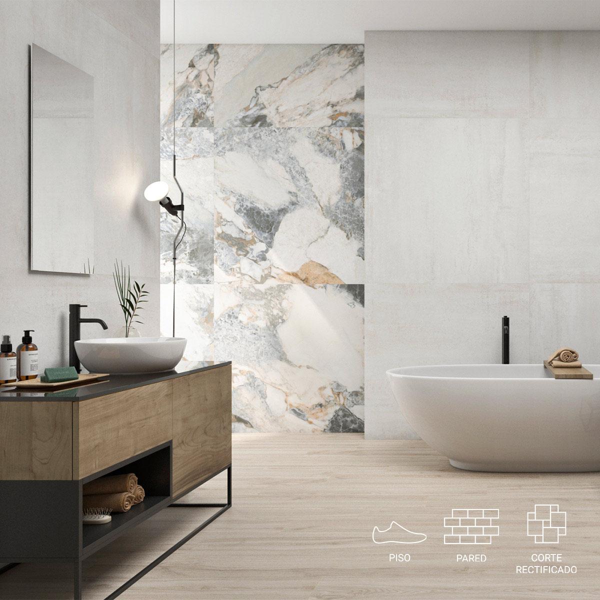 Porcelanato Madison Beige Mate - 20X120 cm - 1.68 m2