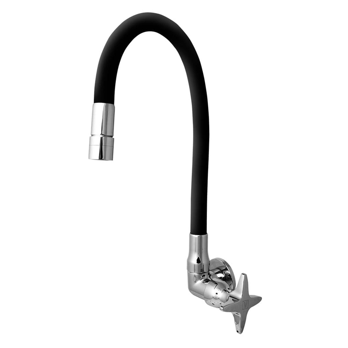 Llave Sestri Para Lavadero Pico Flexible - Negro
