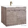 Mueble De Baño Origin Socina Marron Mate Susp Inc. Lavatorio + Espejo