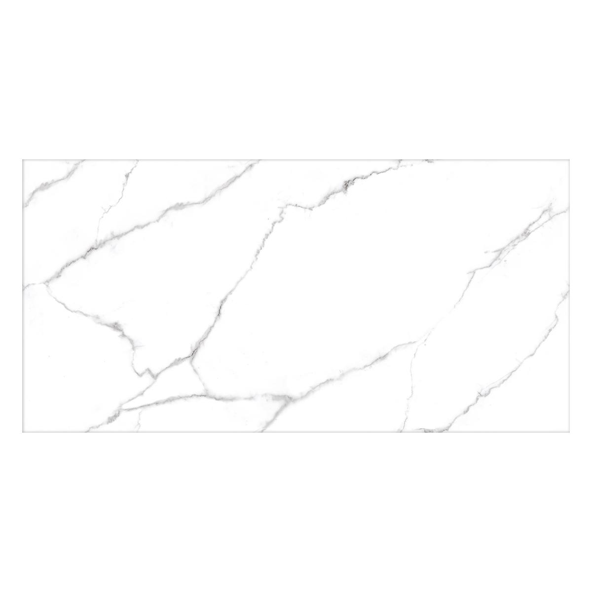 Porcelanato Carrara Blanco Brillante - 60X120 cm - 1.44 m2