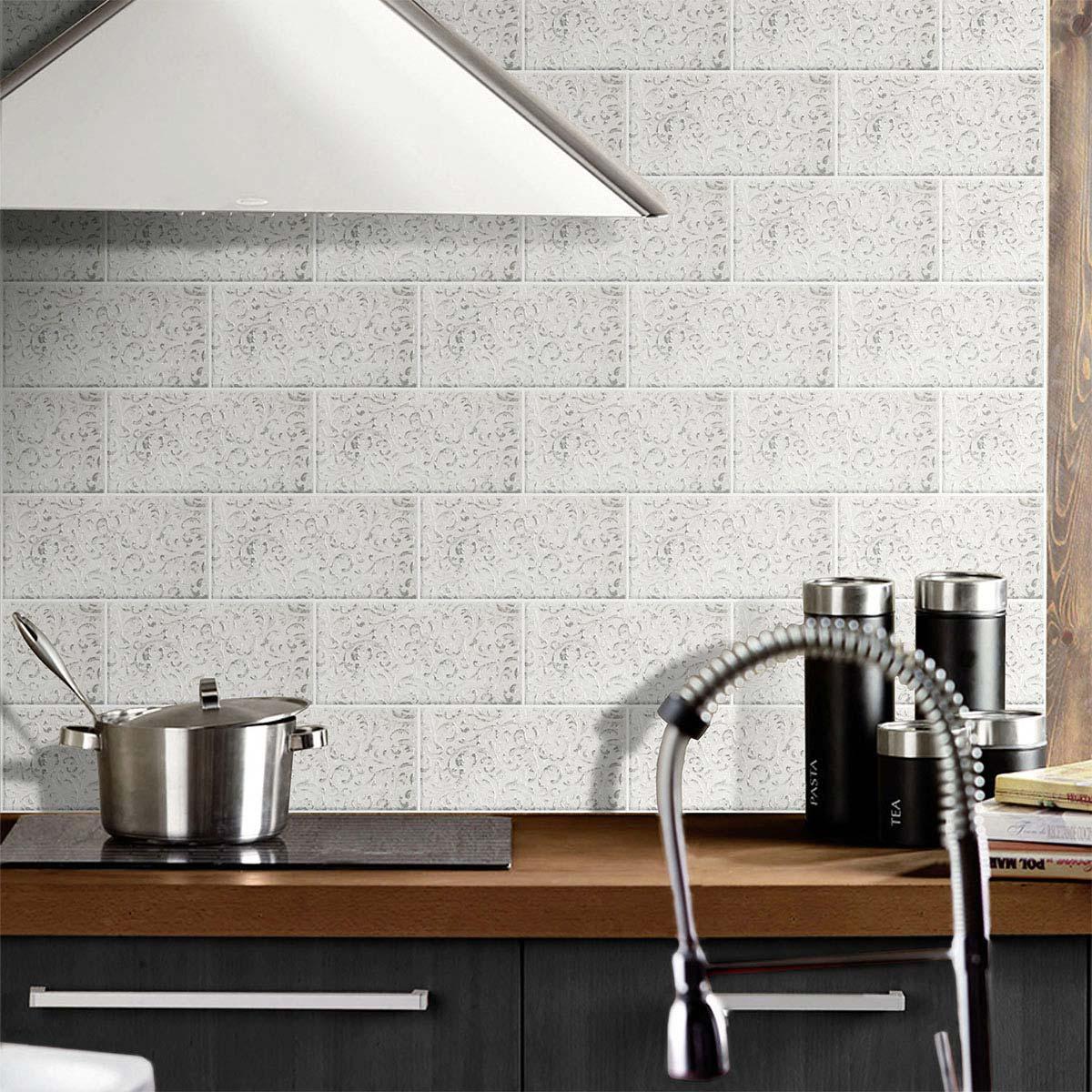 Listelo Bricks Jersey Blanco - 7.5X15 cm