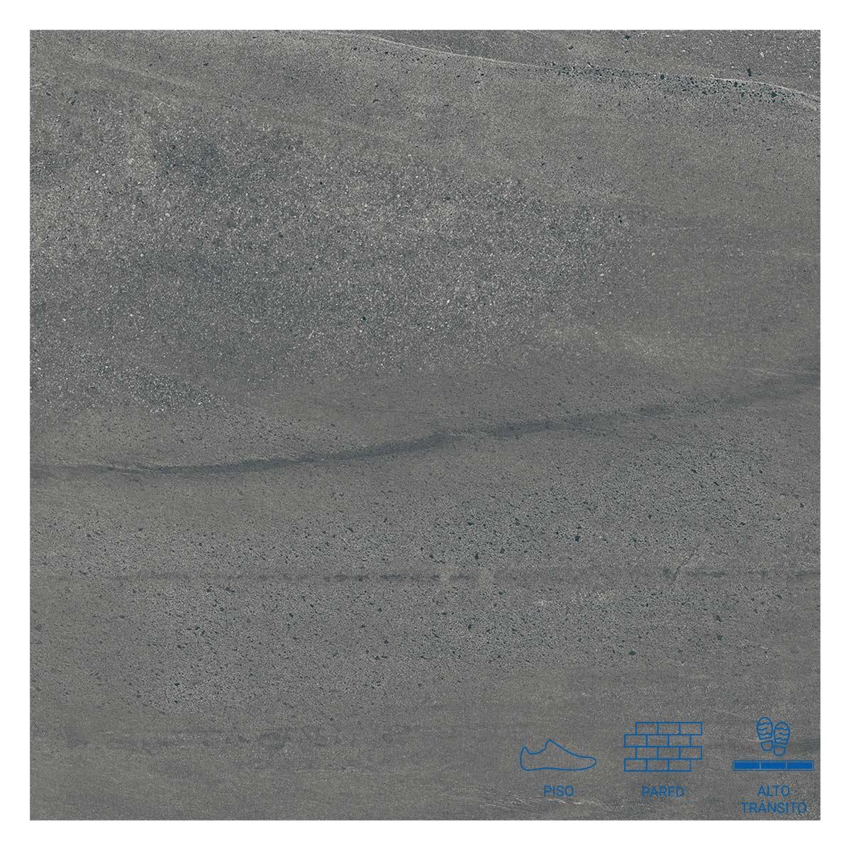 Porcelanato Lavica Gris Mate - 60X60 cm - 1.44 m2