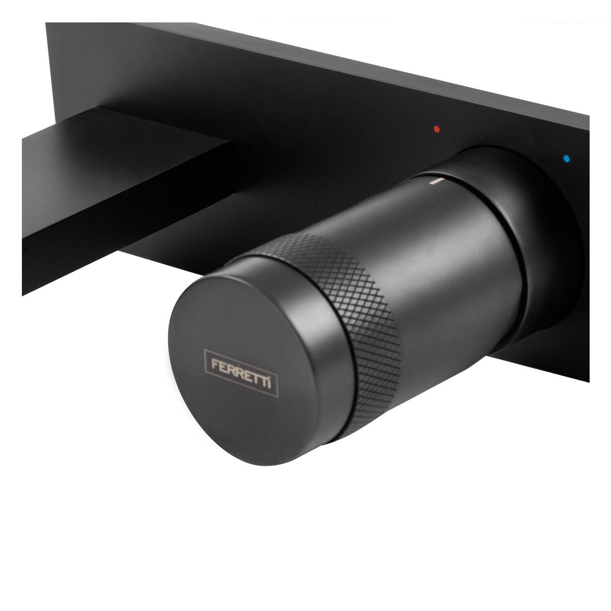 Monocomando Eos Plus Para Lavatorio a la Pared - Negro