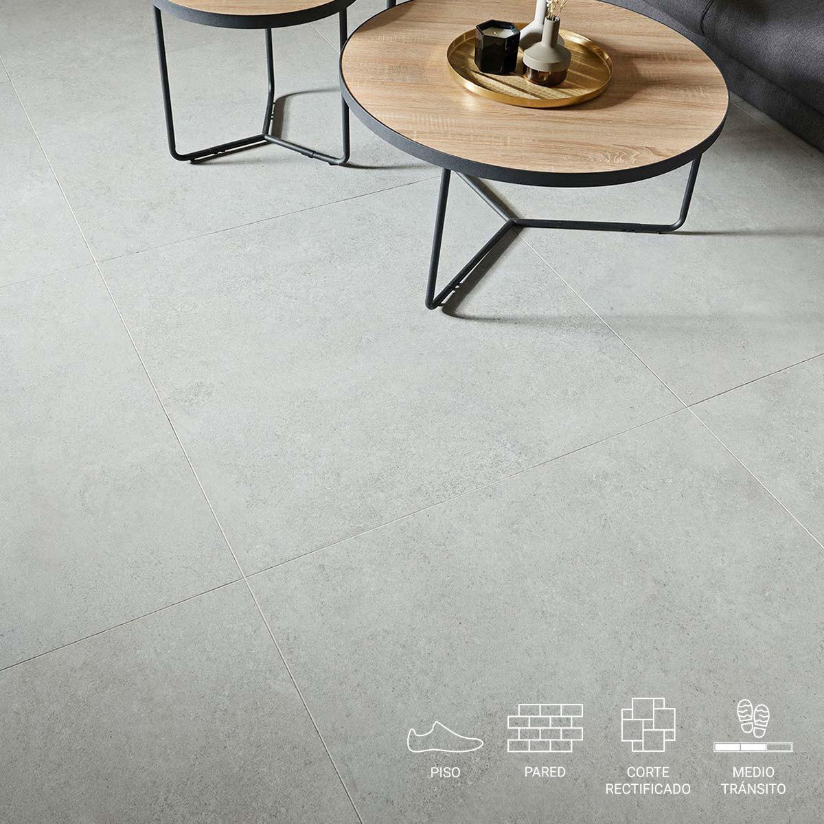 Porcelanato Verse Antideslizante Gris - 90X90 cm - 1.62 m2