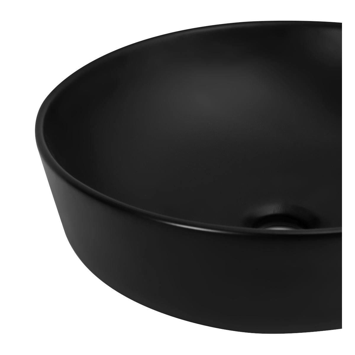 Bowl Lutxi Redondo Mate Para Sobreponer - Negro