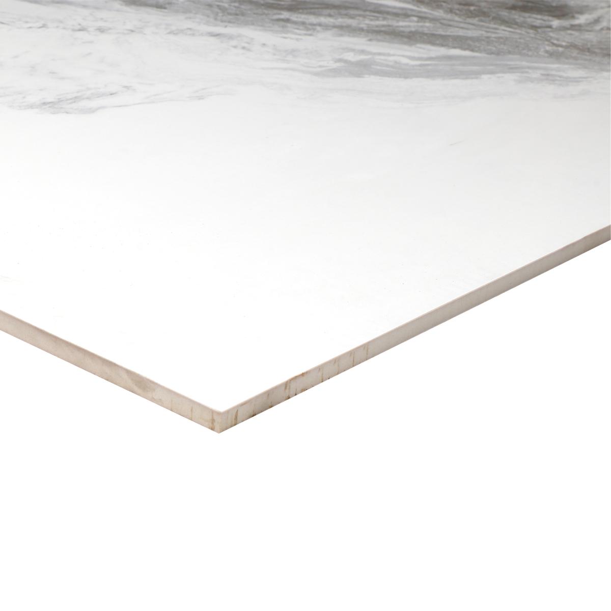 Porcelanato Marmol Blanco Pulido - 90X180 cm - 1.62 m2