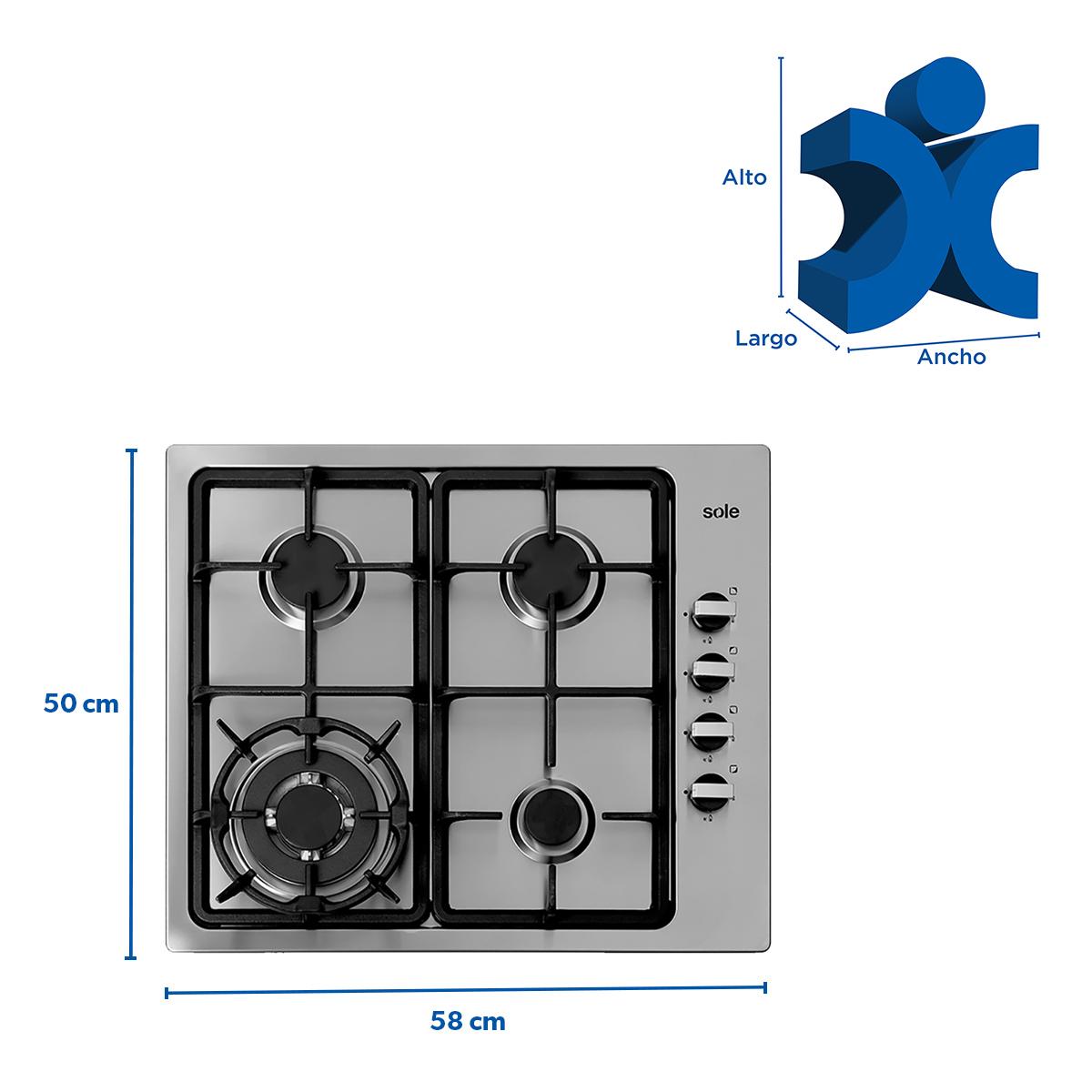 Cocina Encendido Eléctrico SOLCO036 Empotrable