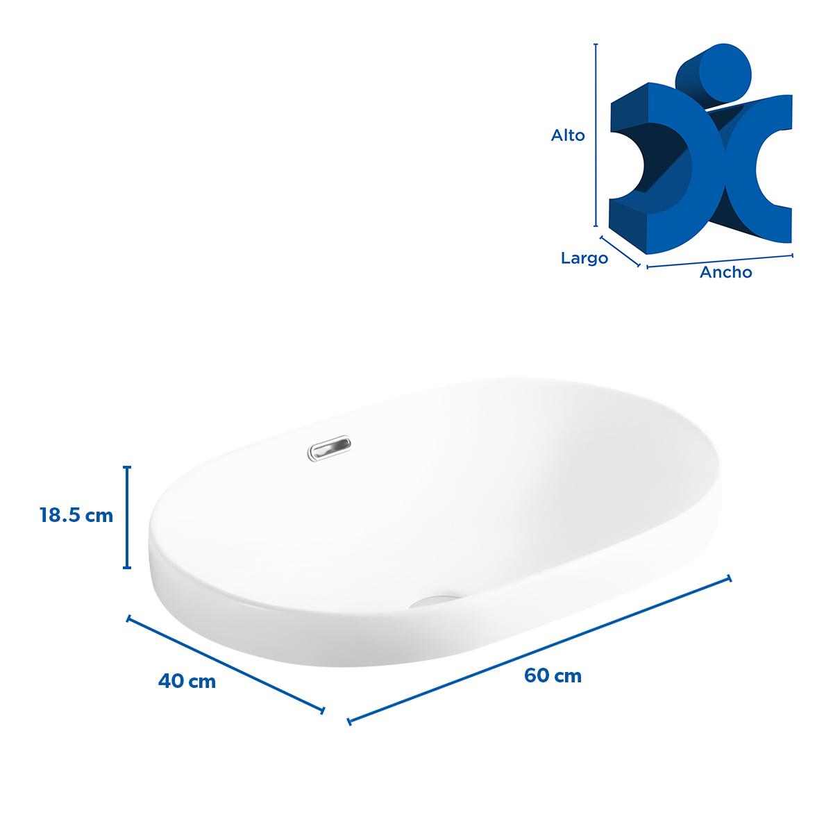 Bowl Slim Para Empotrar - Blanco