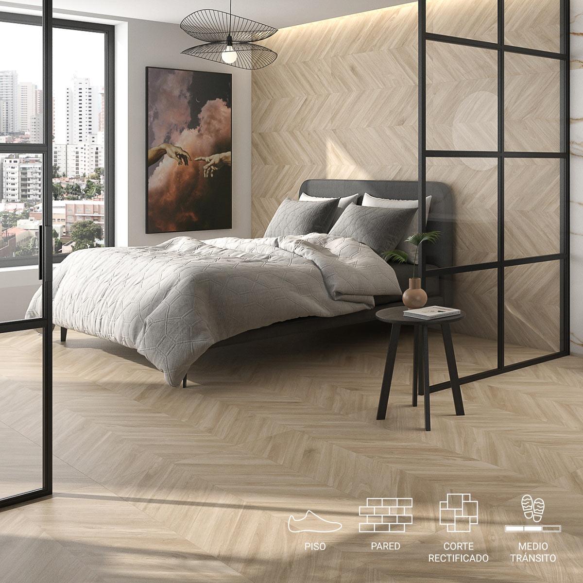 Porcelanato Ebony Haya Mate - 60X120 cm - 1.44 m2