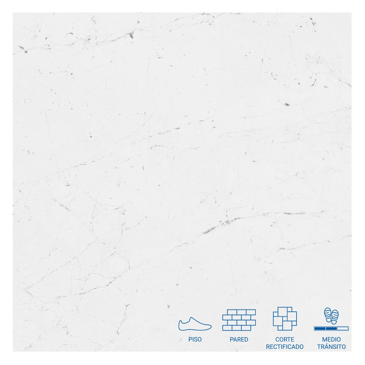 Porcelanato Fontana Blanco Mate - 120X120 cm - 1.44 m2